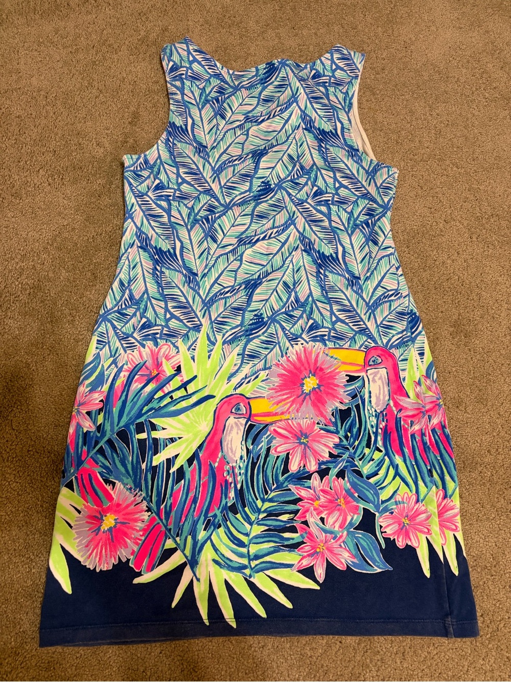 Lilly Pulitzer Harper Shift Dress “Bennet Blue Let’s Mango” print - Picture 2 of 4
